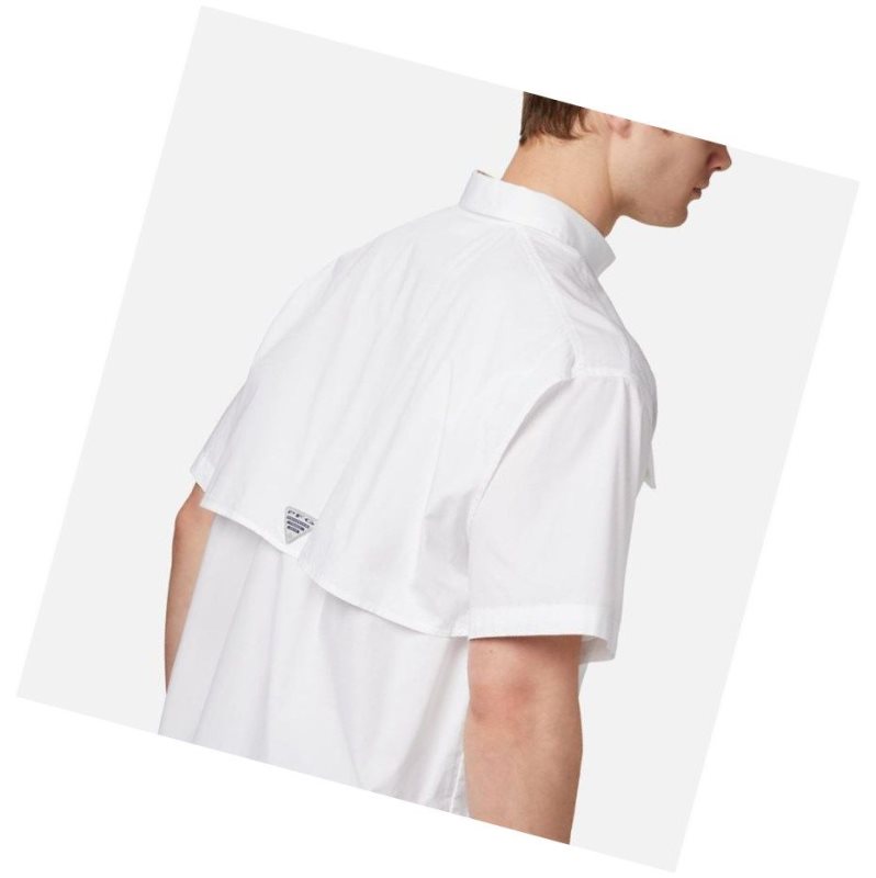 Columbia PFG Bonehead Short Sleeve Big Gömlek Erkek Beyaz | 74326-PXZM