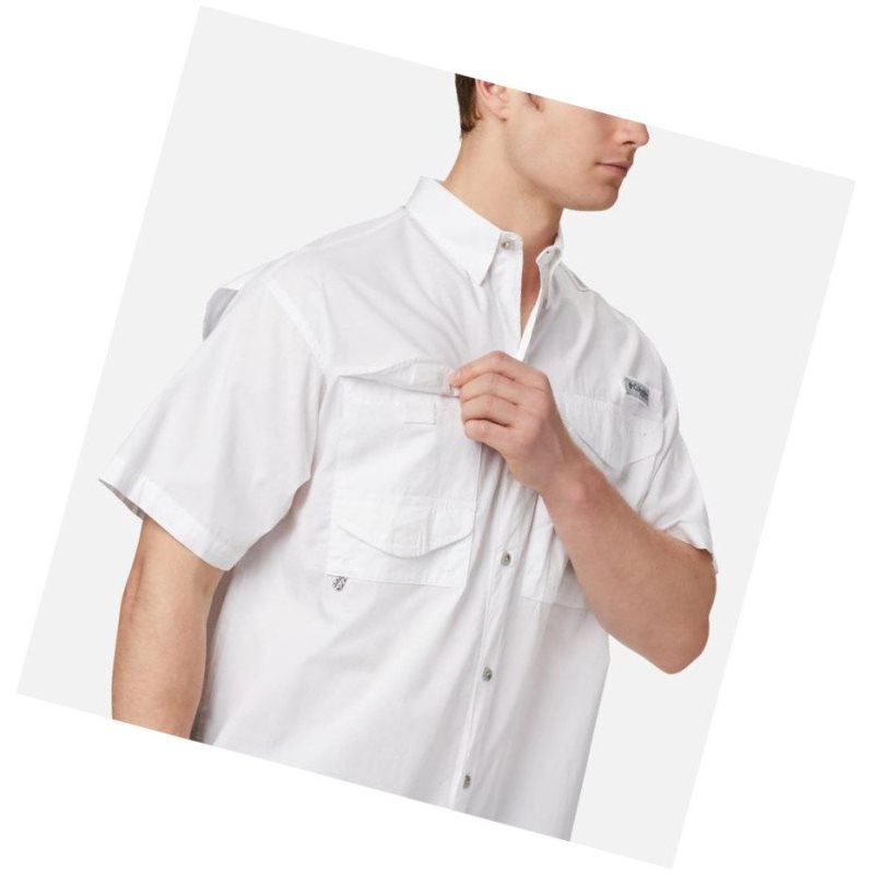 Columbia PFG Bonehead Short Sleeve Big Gömlek Erkek Beyaz | 74326-PXZM