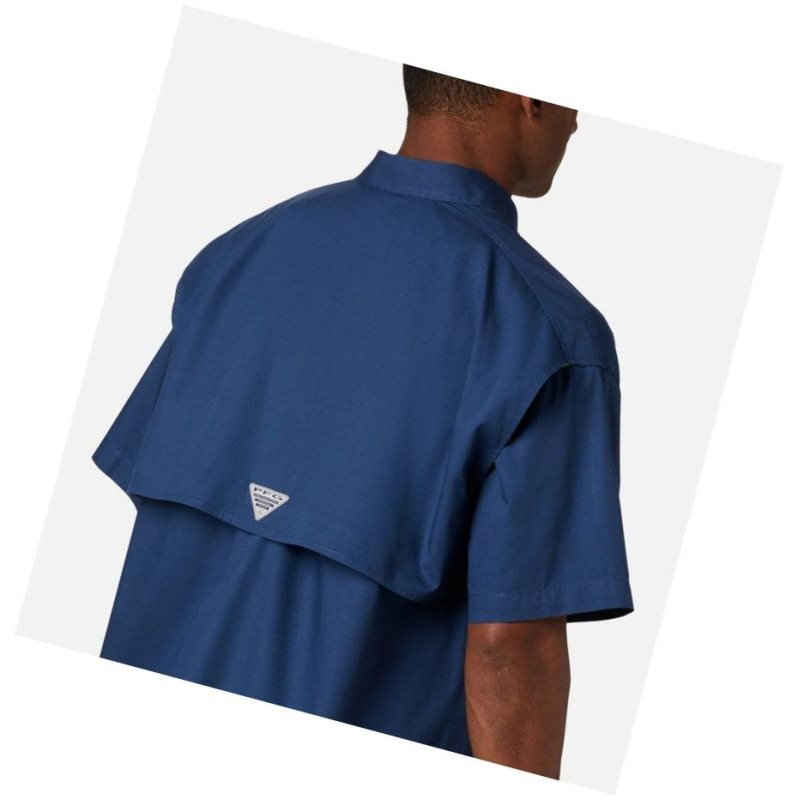 Columbia PFG Bonehead Short Sleeve Big Gömlek Erkek Koyu Gri | 08365-QSAX