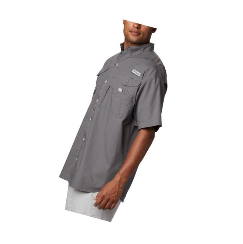 Columbia PFG Bonehead Short Sleeve Gömlek Erkek Gri | 03692-IYTW