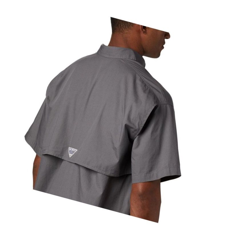 Columbia PFG Bonehead Short Sleeve Gömlek Erkek Gri | 03692-IYTW
