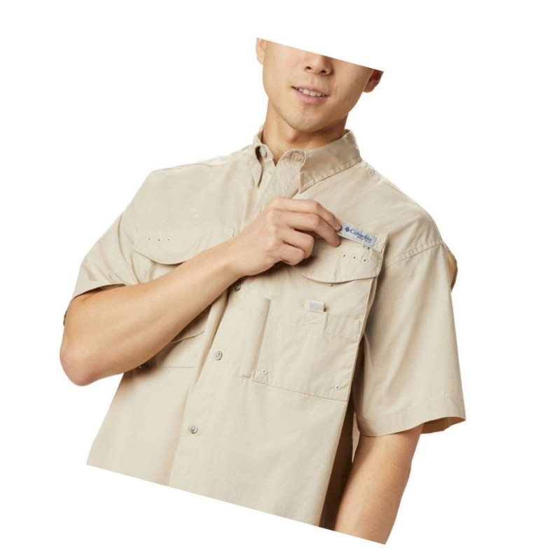 Columbia PFG Bonehead Short Sleeve Tall Gömlek Erkek Haki | 70958-QTFR