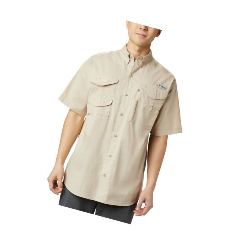 Columbia PFG Bonehead Short Sleeve Tall Gömlek Erkek Haki | 70958-QTFR