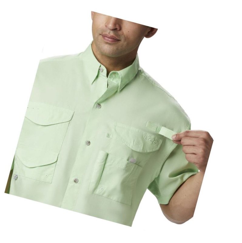 Columbia PFG Bonehead Short Sleeve Tall Gömlek Erkek Yeşil | 48659-ZCUL