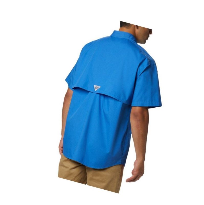 Columbia PFG Bonehead Short Sleeve Tall Gömlek Erkek Mavi | 46719-TSNF