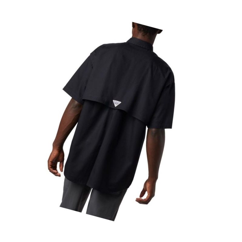 Columbia PFG Bonehead Short Sleeve Tall Gömlek Erkek Siyah | 30925-KVBU