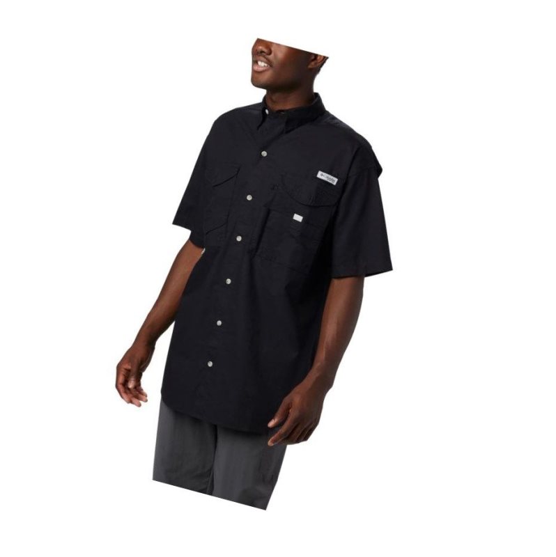 Columbia PFG Bonehead Short Sleeve Tall Gömlek Erkek Siyah | 30925-KVBU