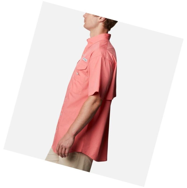 Columbia PFG Bonehead Short Sleeve Tall Gömlek Erkek Pembe | 10572-DNPZ