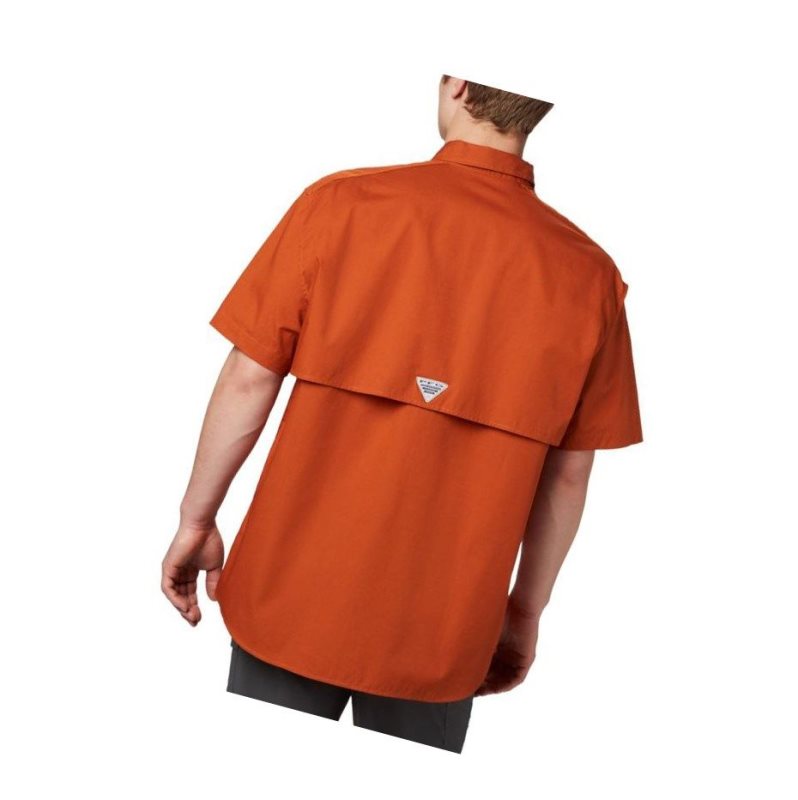 Columbia PFG Bonehead Short Sleeve - Texas Gömlek Erkek Bordo | 68251-VUFS