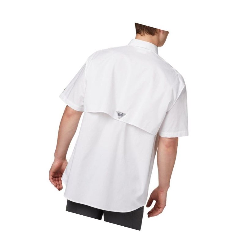 Columbia PFG Bonehead Short Sleeve - Texas Gömlek Erkek Beyaz | 18543-EVPA