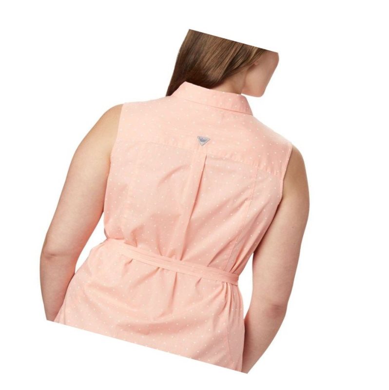 Columbia PFG Bonehead Stretch Sleeveless Plus Size Elbise Kadın Pembe | 52964-VYIU