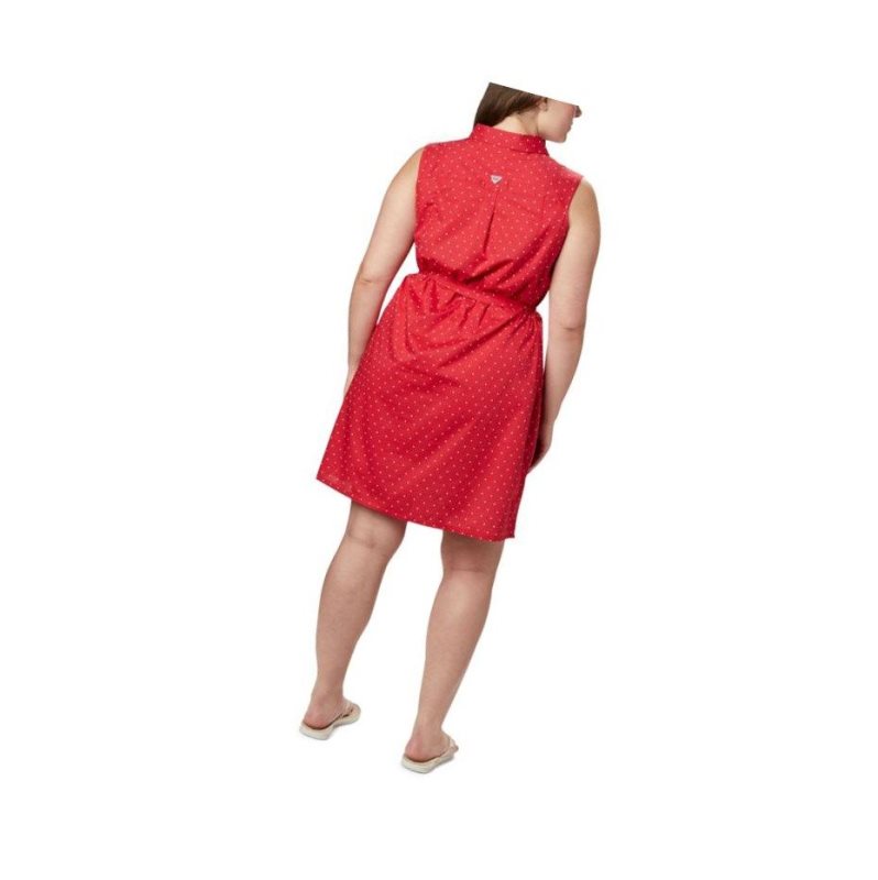 Columbia PFG Bonehead Stretch Sleeveless Plus Size Elbise Kadın Kırmızı | 94760-CILJ