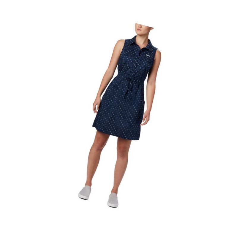Columbia PFG Bonehead Stretch Sleeveless Elbise Kadın Lacivert | 43951-QBTI