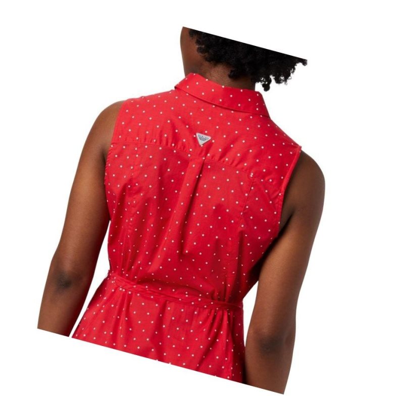 Columbia PFG Bonehead Stretch Sleeveless Elbise Kadın Kırmızı | 35978-RAOF