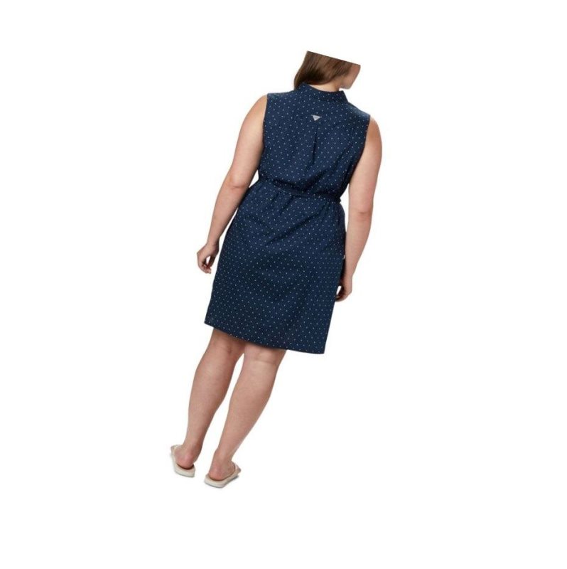 Columbia PFG Bonehead Stretch Sleeveless Plus Size Elbise Kadın Lacivert | 02467-YONC