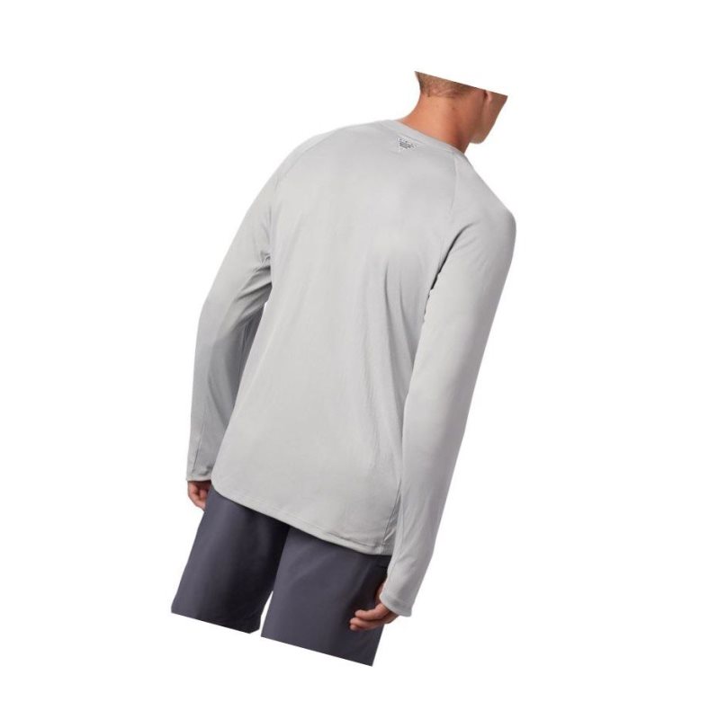 Columbia PFG Buoy Knit Long Sleeve Sweatshirt Erkek Gri | 13968-PNRL