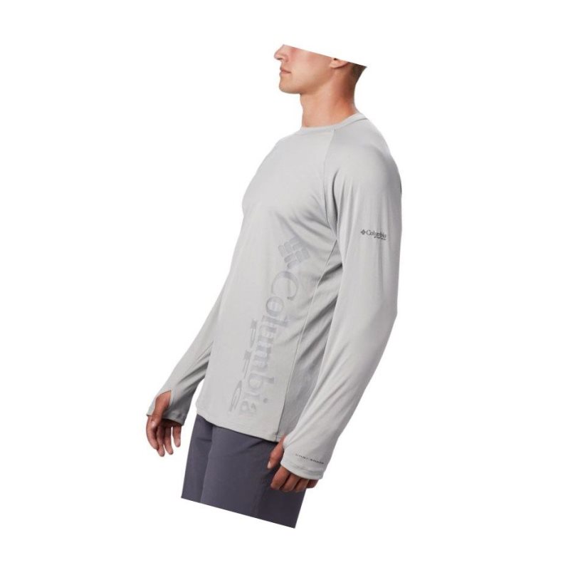 Columbia PFG Buoy Knit Long Sleeve Sweatshirt Erkek Gri | 13968-PNRL