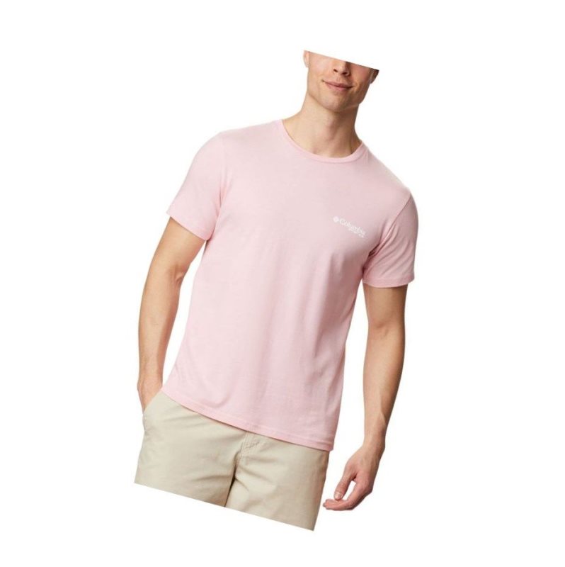 Columbia PFG Crown Tişört Erkek Pembe | 31924-UEGR