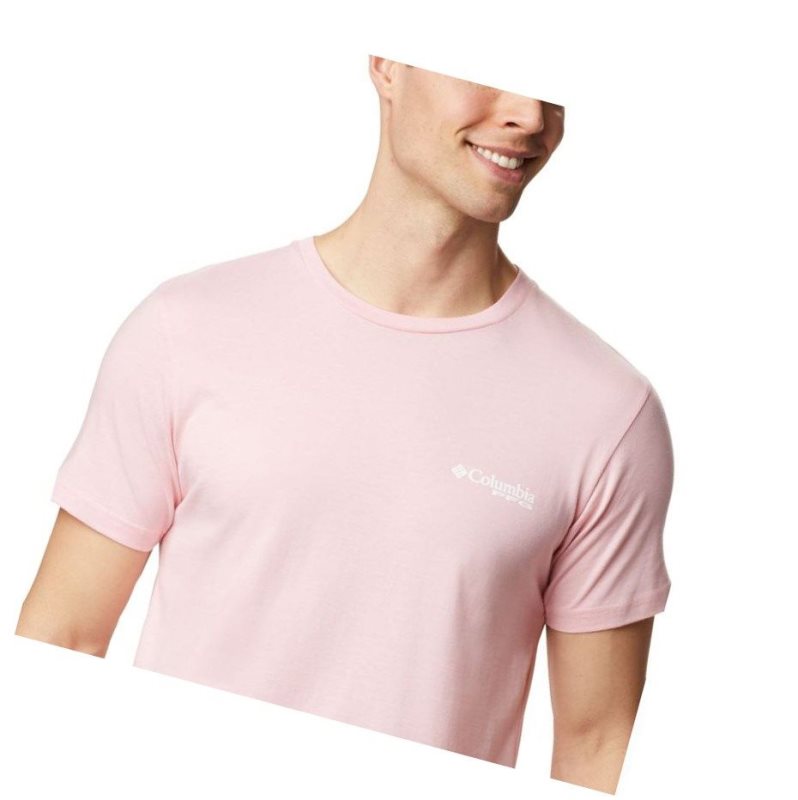 Columbia PFG Crown Tişört Erkek Pembe | 31924-UEGR
