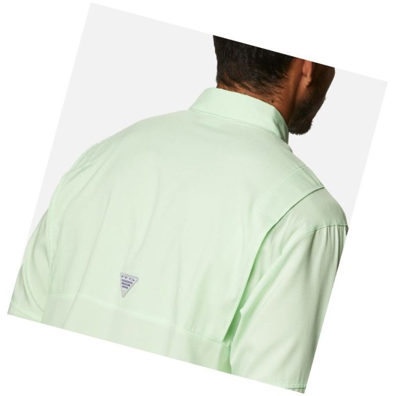 Columbia PFG Crystal Springs Long Sleeve Gömlek Erkek Yeşil | 49718-LQTC