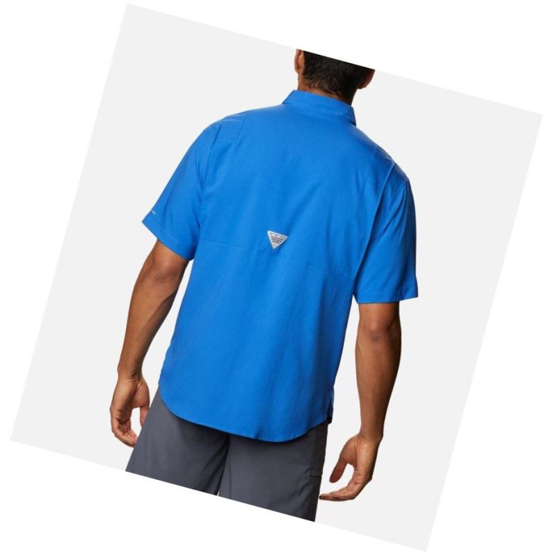 Columbia PFG Crystal Springs Short Sleeve Gömlek Erkek Beyaz | 94530-NBLC
