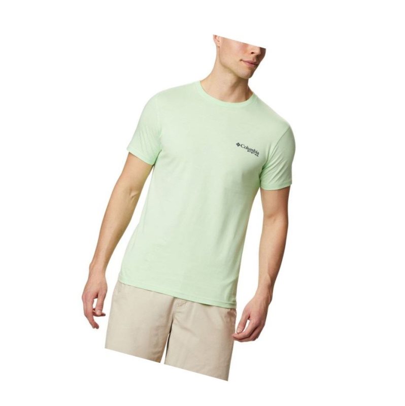 Columbia PFG Douth Tişört Erkek Yeşil | 53914-KOQW