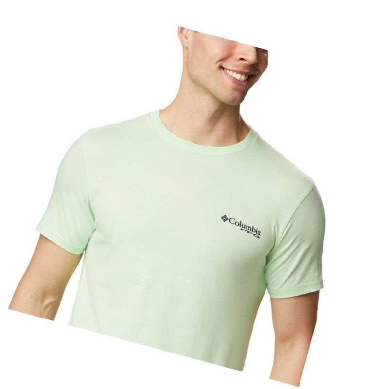 Columbia PFG Douth Tişört Erkek Yeşil | 53914-KOQW