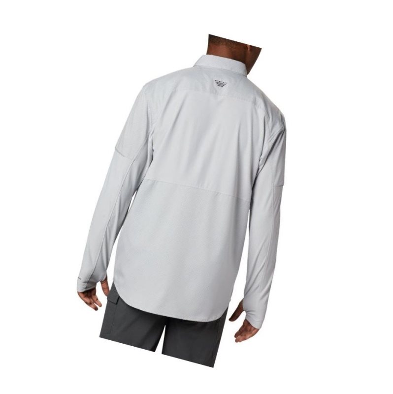 Columbia PFG Force XII Zero Long Sleeve Hybrid Gömlek Erkek Gri | 28940-JAWM