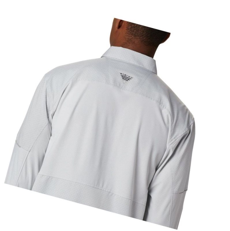 Columbia PFG Force XII Zero Long Sleeve Hybrid Gömlek Erkek Gri | 28940-JAWM