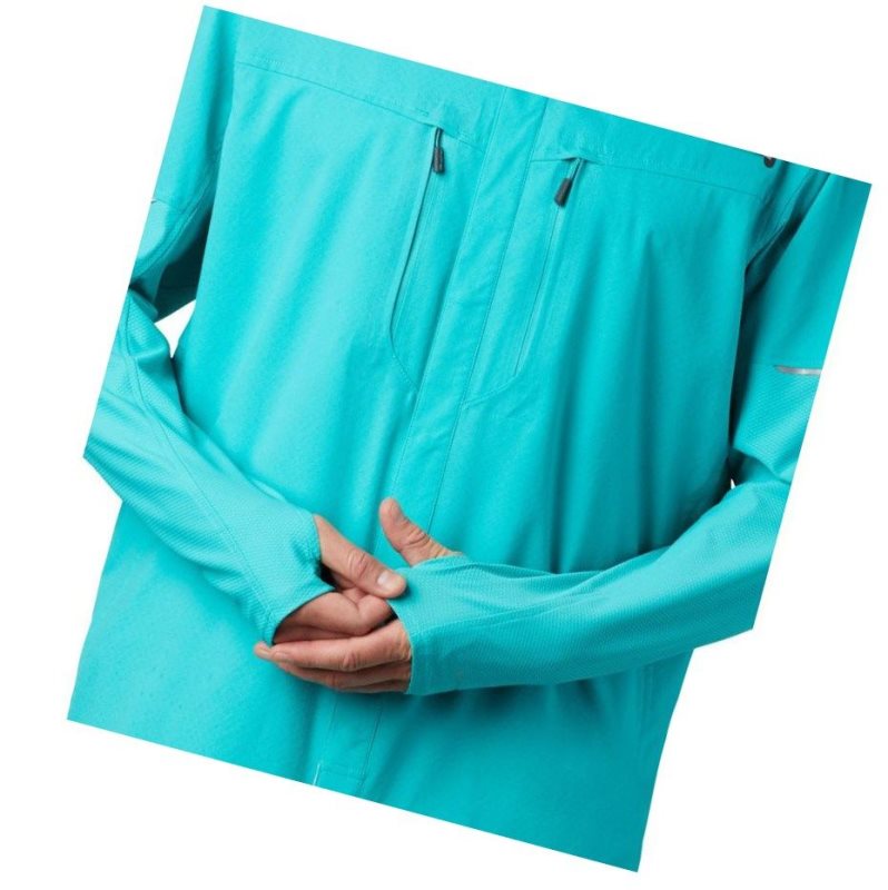 Columbia PFG Force XII Zero Long Sleeve Hybrid Gömlek Erkek Açık Turkuaz | 13489-PBRV