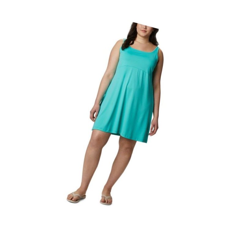 Columbia PFG Freezer III Plus Size Elbise Kadın Mavi | 17530-XQZT