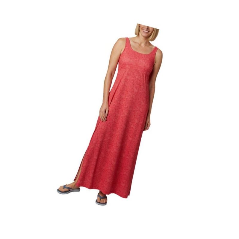 Columbia PFG Freezer Maxi Elbise Kadın Kırmızı | 76143-EKGA