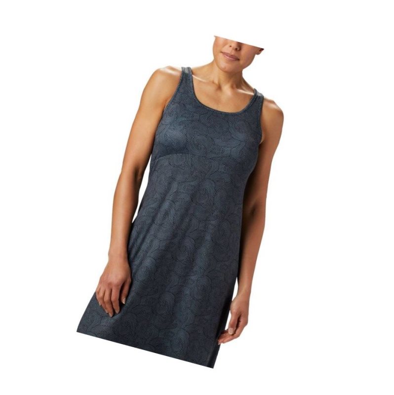 Columbia PFG Freezer Maxi Elbise Kadın Siyah | 62745-JFPG
