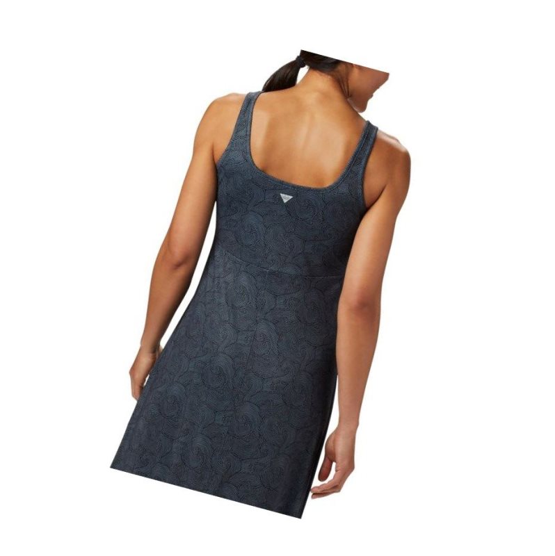 Columbia PFG Freezer Maxi Elbise Kadın Siyah | 62745-JFPG