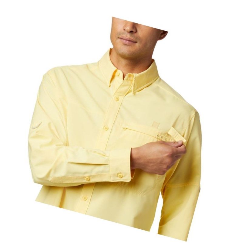 Columbia PFG Grander Marlin Woven Long Sleeve Gömlek Erkek Turuncu | 48752-ZIOJ