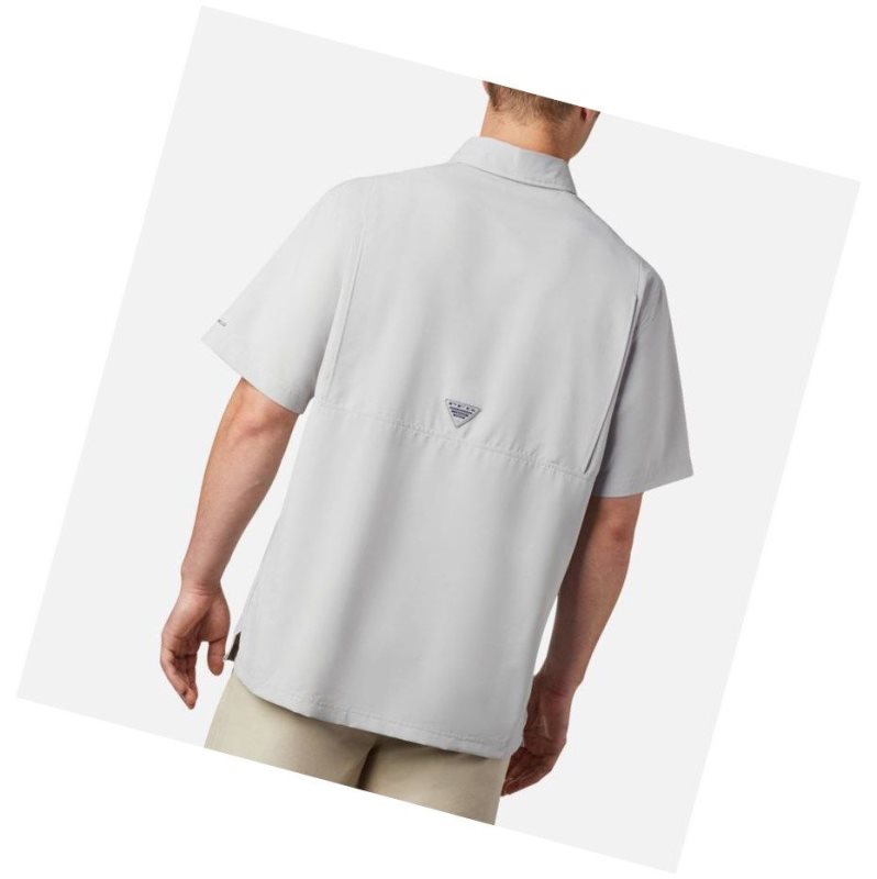 Columbia PFG Grander Marlin Woven Short Sleeve Gömlek Erkek Gri | 43806-NGBY