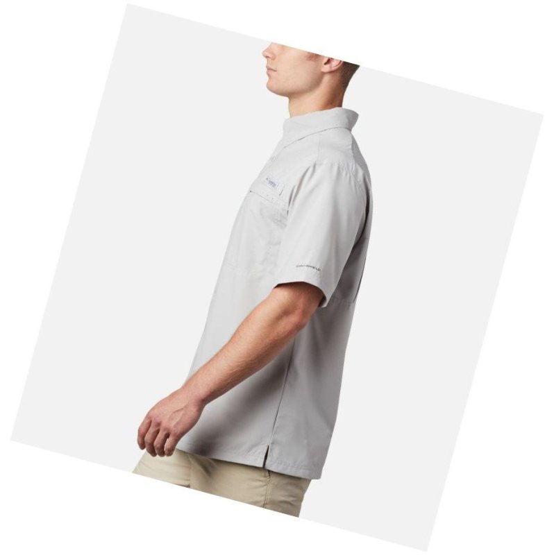 Columbia PFG Grander Marlin Woven Short Sleeve Gömlek Erkek Gri | 43806-NGBY