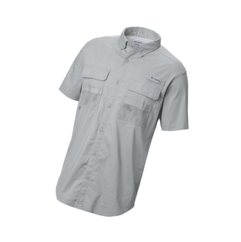 Columbia PFG Half Moon Short Sleeve Gömlek Erkek Gri | 72984-CSPW