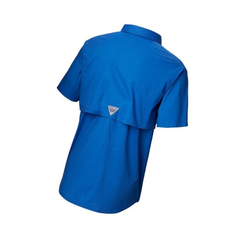 Columbia PFG Half Moon Short Sleeve Gömlek Erkek Mavi | 48395-EOCZ