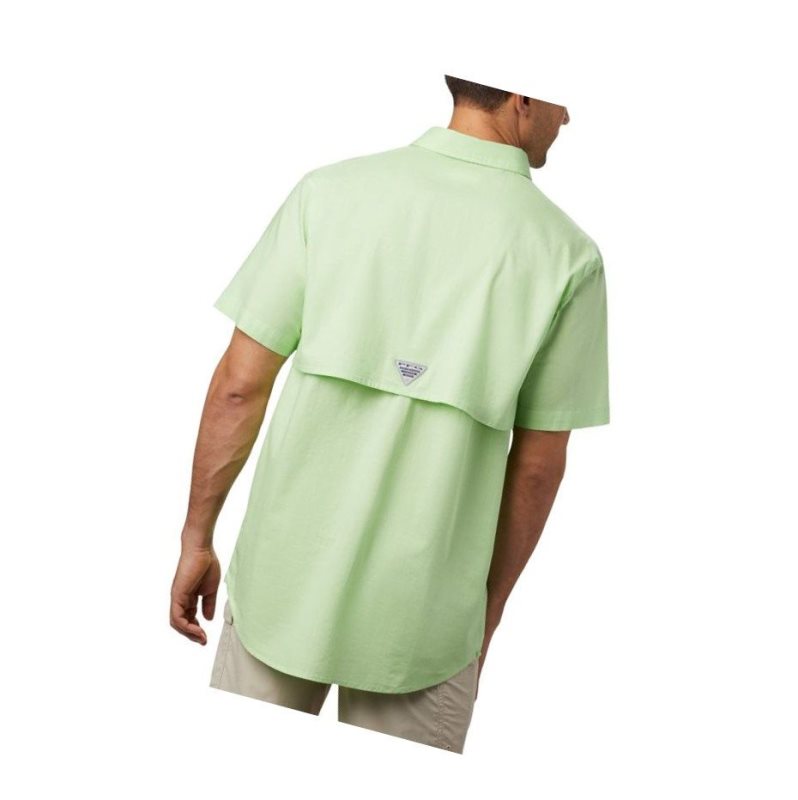 Columbia PFG Half Moon Short Sleeve Gömlek Erkek Açık Yeşil | 48190-OUTC