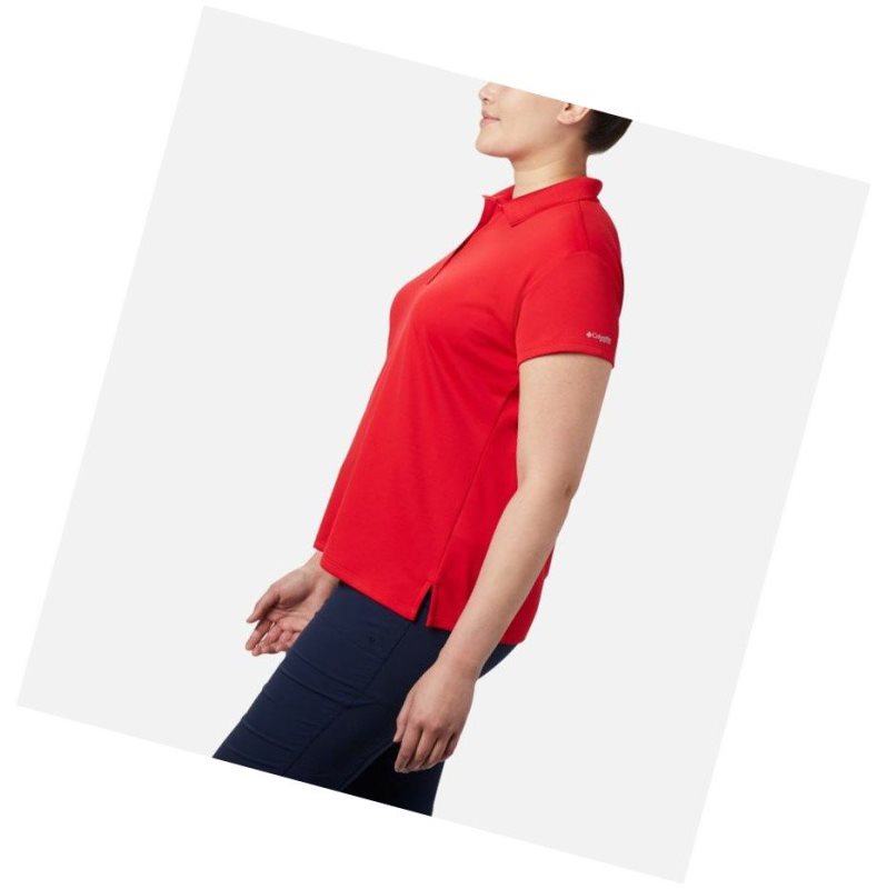 Columbia PFG Innisfree Short Sleeve Plus Size Polo Gömlek Kadın Kırmızı | 79184-GWSK