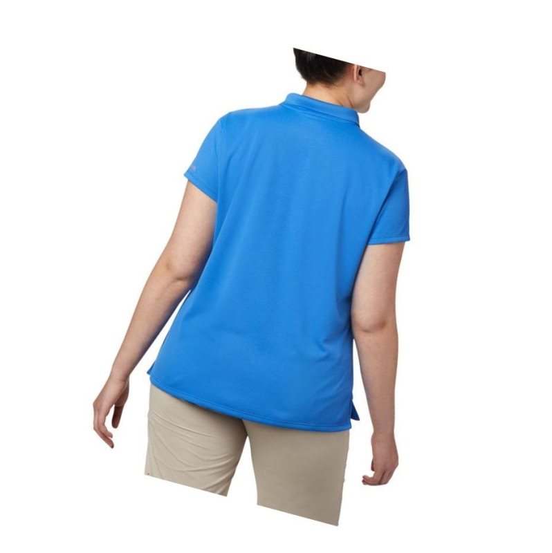 Columbia PFG Innisfree Short Sleeve Plus Size Polo Gömlek Kadın Mavi | 58190-PGDC