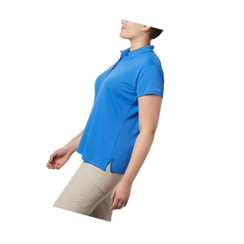 Columbia PFG Innisfree Short Sleeve Plus Size Polo Gömlek Kadın Mavi | 58190-PGDC
