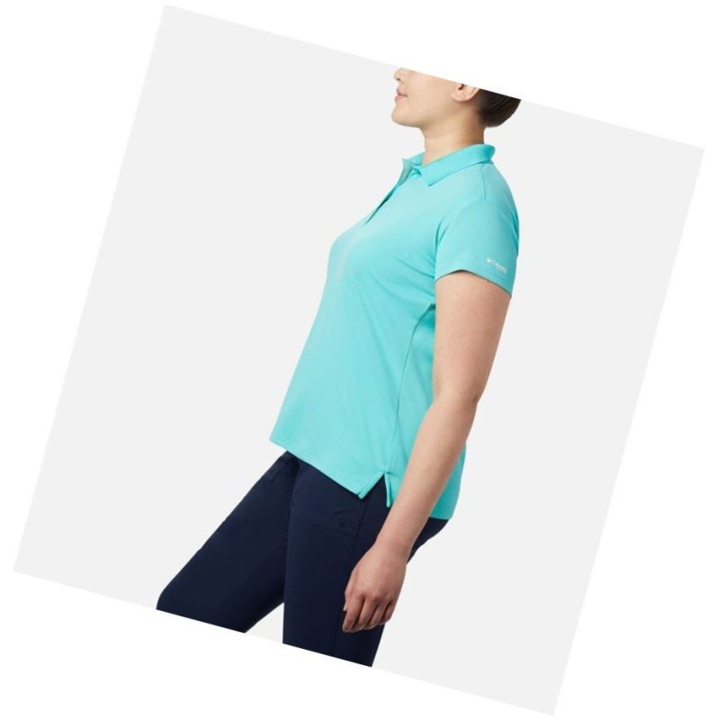 Columbia PFG Innisfree Short Sleeve Plus Size Polo Gömlek Kadın Mavi | 20614-IOHZ