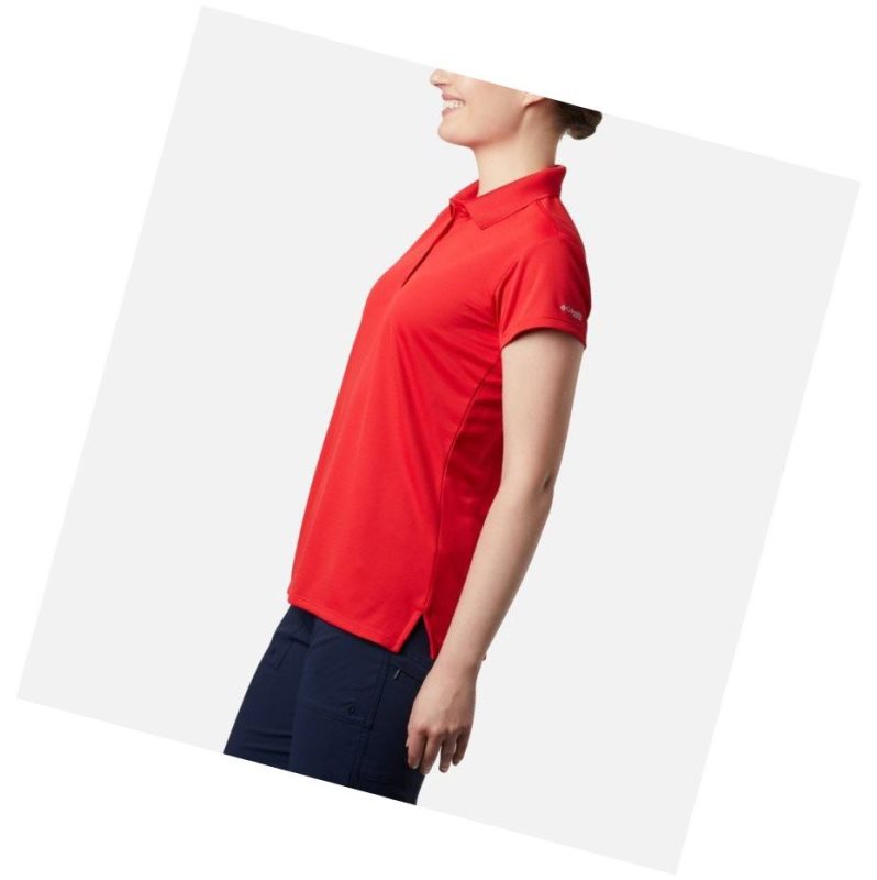 Columbia PFG Innisfree Short Sleeve Polo Gömlek Kadın Kırmızı | 82540-VFZT