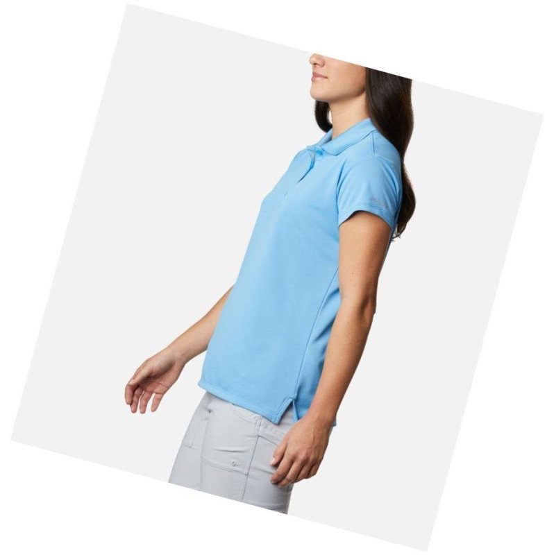 Columbia PFG Innisfree Short Sleeve Polo Gömlek Kadın Mavi | 67520-ALHZ