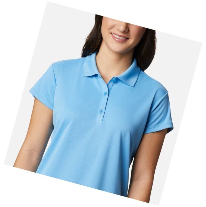Columbia PFG Innisfree Short Sleeve Polo Gömlek Kadın Mavi | 67520-ALHZ