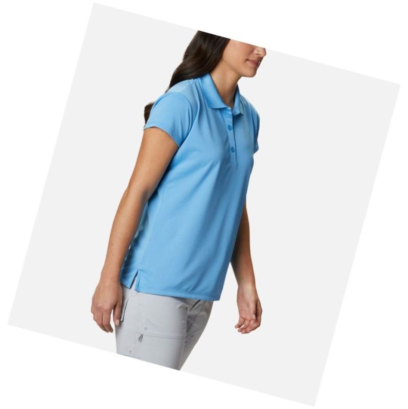Columbia PFG Innisfree Short Sleeve Polo Gömlek Kadın Mavi | 67520-ALHZ