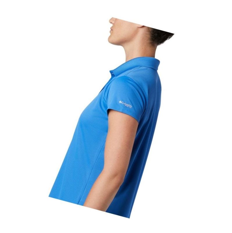 Columbia PFG Innisfree Short Sleeve Polo Gömlek Kadın Mavi | 67485-JZXR