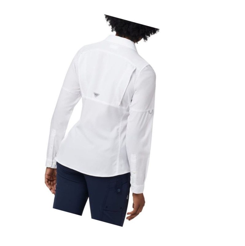 Columbia PFG Lo Drag Long Sleeve Gömlek Kadın Beyaz | 82674-VNOG